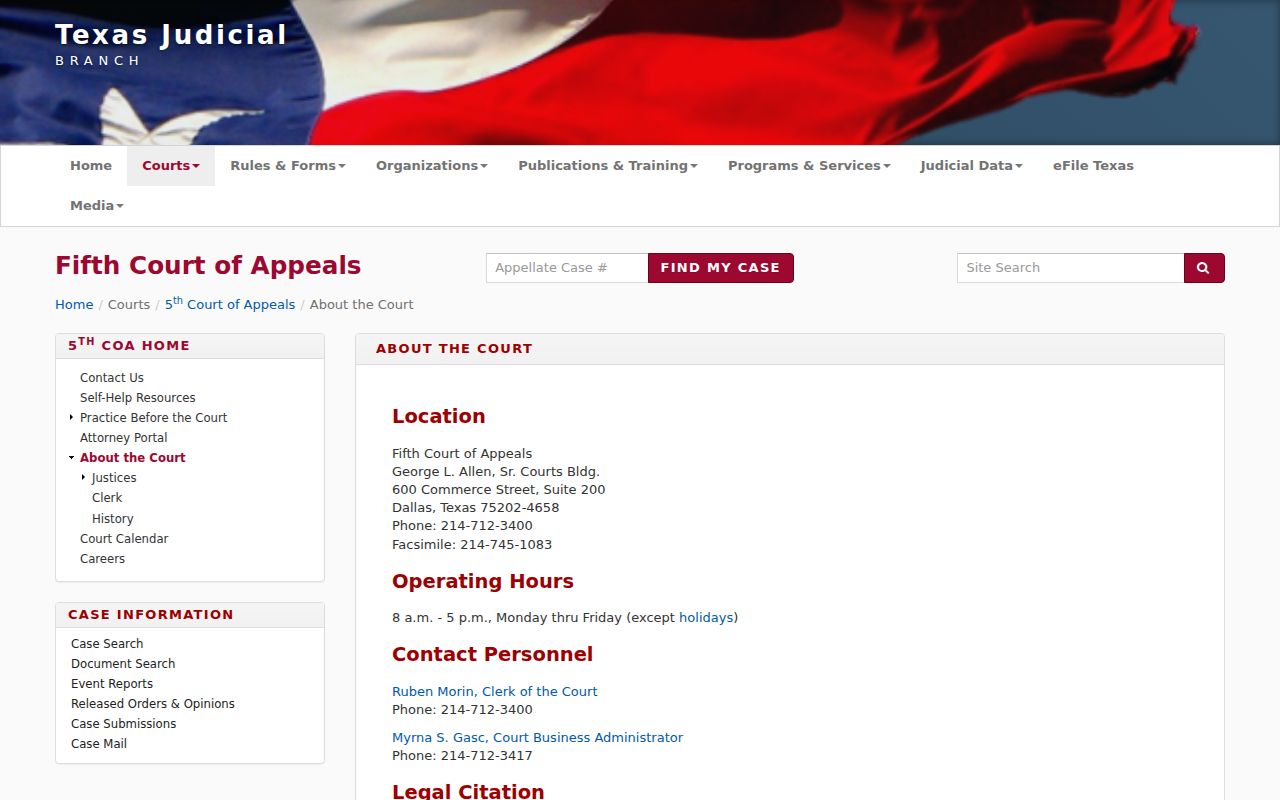 Fifth Court of Appeals jurisdiction including Collin County